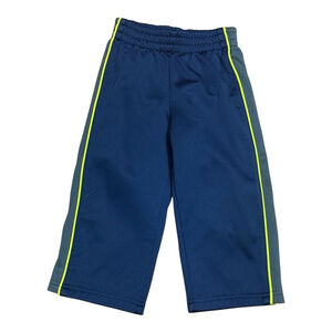 Athletic Works Pants Boys 2T Navy Blue Yellow Stripe Athletic Track Polyester